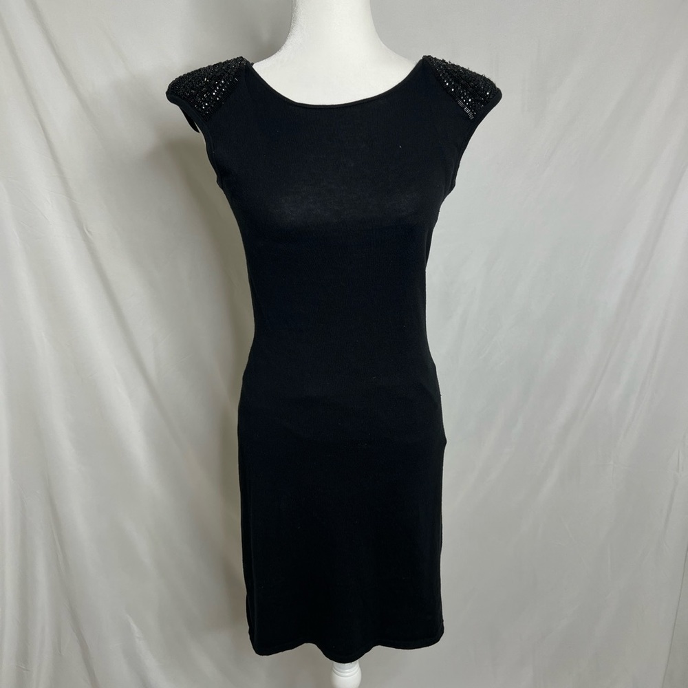 Ted Baker low back knit dress in black size 1 equal to a 4 in US.